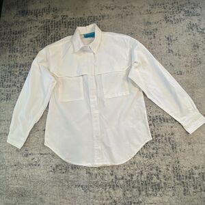 Vintage Cricket by the Creek Hand Painted Cotton Button Down Shirt  Size L